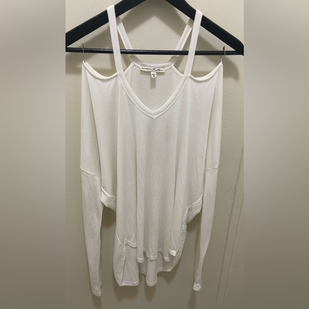 Express one Eleven clod shoulder long sleeve top Size M